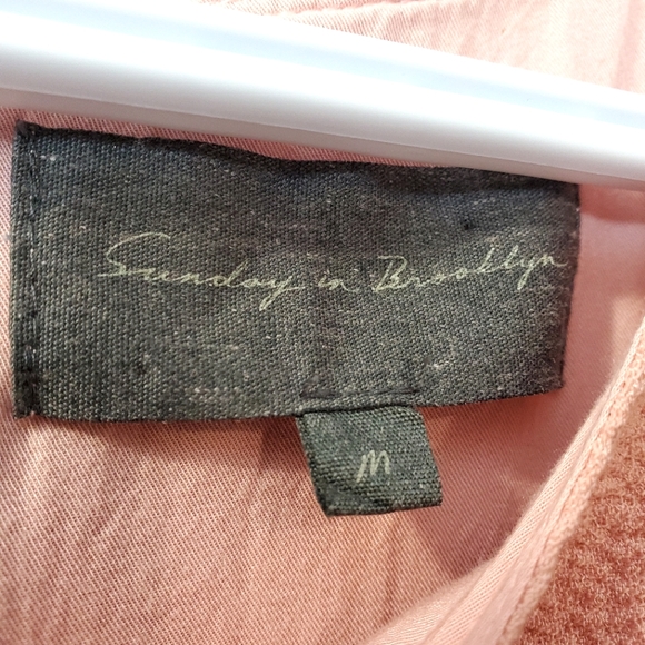 Sunday in Brooklyn Sleeveless Drop Waist Tulip Hem Pocketed Crepe Dress - Size M - Picture 2 of 5